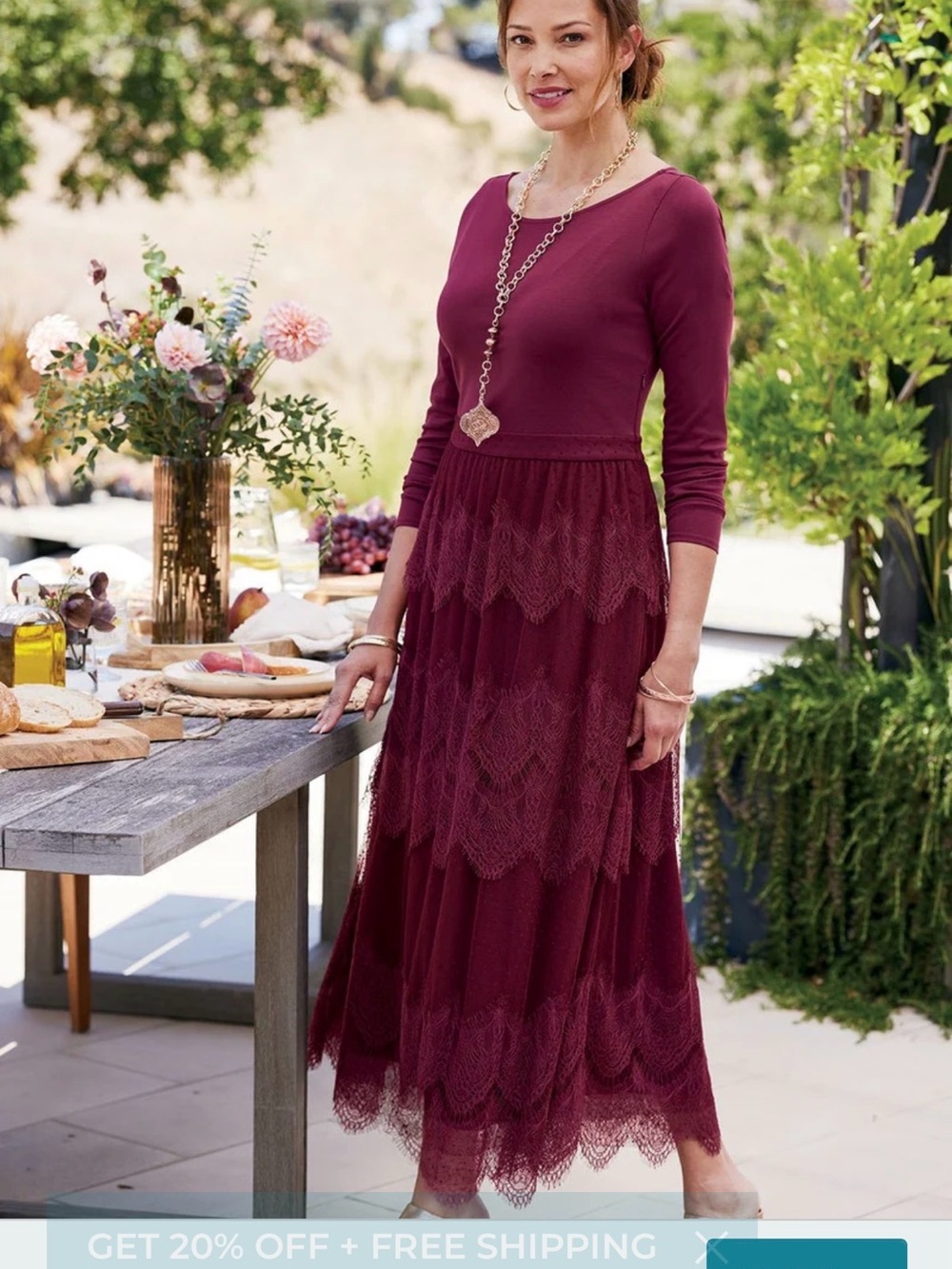 Soft Surroundings Frederica Dress Large Petite - Port Wine
Style Number: 2FY05